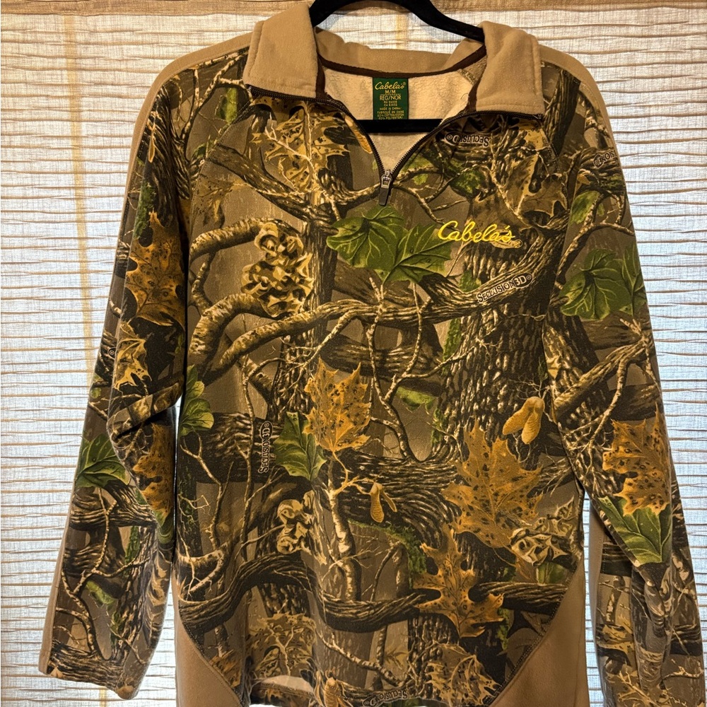 Cabela's Green and Brown Camouflage Jacket